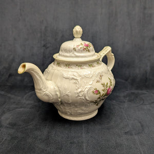 Rosenthal Sanssouci 10 Rosen Four-Piece Tea Service (Molded Rococo Revival Porcelain), Circa 1960s 🇩🇪👑🌹