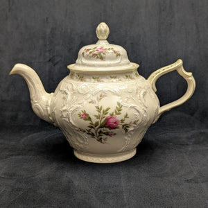 Rosenthal Sanssouci 10 Rosen Four-Piece Tea Service (Molded Rococo Revival Porcelain), Circa 1960s 🇩🇪👑🌹