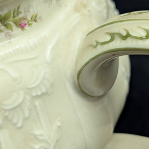 Rosenthal Sanssouci 10 Rosen Four-Piece Tea Service (Molded Rococo Revival Porcelain), Circa 1960s 🇩🇪👑🌹