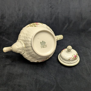 Rosenthal Sanssouci 10 Rosen Four-Piece Tea Service (Molded Rococo Revival Porcelain), Circa 1960s 🇩🇪👑🌹