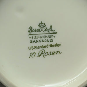 Rosenthal Sanssouci 10 Rosen Four-Piece Tea Service (Molded Rococo Revival Porcelain), Circa 1960s 🇩🇪👑🌹