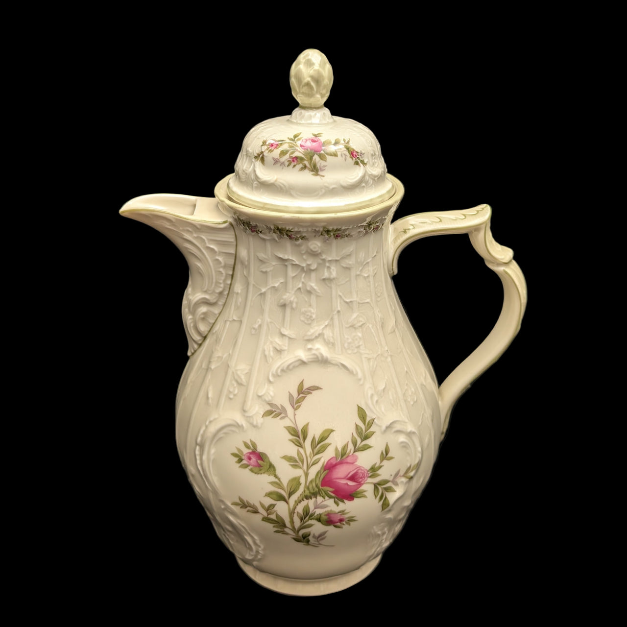 Rosenthal Sanssouci 10 Rosen Four-Piece Tea Service (Molded Rococo