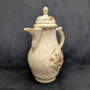 Rosenthal Sanssouci 10 Rosen Four-Piece Tea Service (Molded Rococo Revival Porcelain), Circa 1960s 🇩🇪👑🌹