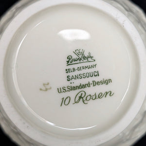 Rosenthal Sanssouci 10 Rosen Four-Piece Tea Service (Molded Rococo Revival Porcelain), Circa 1960s 🇩🇪👑🌹