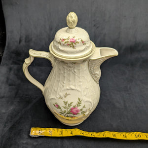 Rosenthal Sanssouci 10 Rosen Four-Piece Tea Service (Molded Rococo Revival Porcelain), Circa 1960s 🇩🇪👑🌹