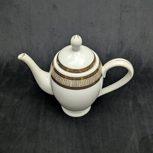 Fine Porcelain Teapot (Gold Greek Key / Meander Pattern), Chattanooga Series, Circa 1990s ⚜️🏺✨