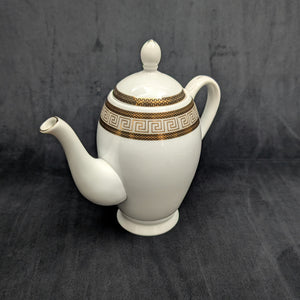 Fine Porcelain Teapot (Gold Greek Key / Meander Pattern), Chattanooga Series, Circa 1990s ⚜️🏺✨