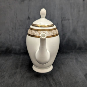 Fine Porcelain Teapot (Gold Greek Key / Meander Pattern), Chattanooga Series, Circa 1990s ⚜️🏺✨