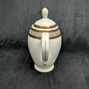 Fine Porcelain Teapot (Gold Greek Key / Meander Pattern), Chattanooga Series, Circa 1990s ⚜️🏺✨