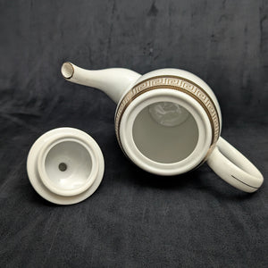 Fine Porcelain Teapot (Gold Greek Key / Meander Pattern), Chattanooga Series, Circa 1990s ⚜️🏺✨