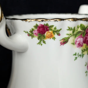 Royal Albert Old Country Roses Coffee/Tea Pot (Bone China, Tall Fluted Form), Circa 1980s 👑🌹⚜️