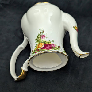 Royal Albert Old Country Roses Coffee/Tea Pot (Bone China, Tall Fluted Form), Circa 1980s 👑🌹⚜️