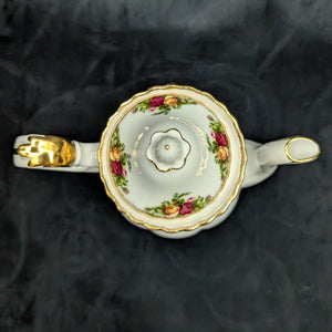 Royal Albert Old Country Roses Coffee/Tea Pot (Bone China, Tall Fluted Form), Circa 1980s 👑🌹⚜️