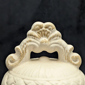 Capodimonte Style Ornamental Coffee Pot (Basket Weave, Applied Flowers, Made in Italy), Circa 1960s 🇮🇹👑🌹