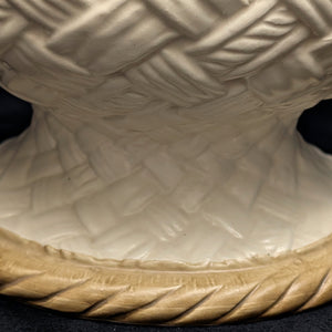 Capodimonte Style Ornamental Coffee Pot (Basket Weave, Applied Flowers, Made in Italy), Circa 1960s 🇮🇹👑🌹