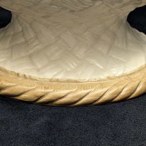 Capodimonte Style Ornamental Coffee Pot (Basket Weave, Applied Flowers, Made in Italy), Circa 1960s 🇮🇹👑🌹