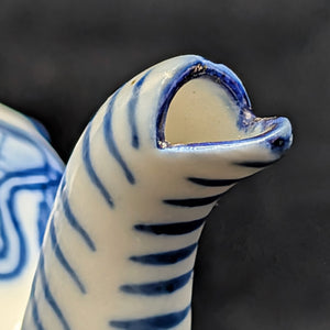 Miniature Blue & White Elephant Teapot (Thai Export Ceramic) 🐘💙🇹🇭