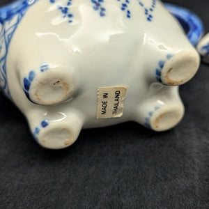 Miniature Blue & White Elephant Teapot (Thai Export Ceramic) 🐘💙🇹🇭