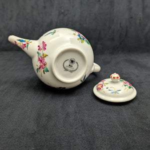 Miniature Victoria & Albert Museum "Bow" Teapot (Franklin Mint, 1985) 🇬🇧🌸🦋