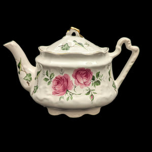 Vintage Arthur Wood English Rose Teapot (Staffordshire, England) 🇬🇧🌹❤️