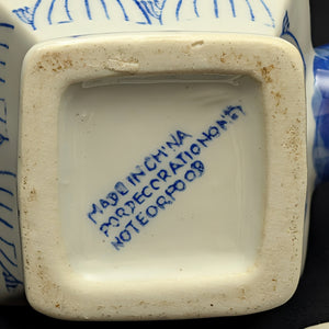 Miniature Blue & White Chinese Landscape Teapot (Decoration Only, Marked "Not For Food") 🇨🇳🏔️🚫