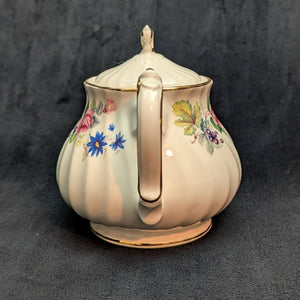 Vintage Sadler Swirl Teapot with Fruit & Floral Pattern (Made in England) 🇬🇧🌸🍇