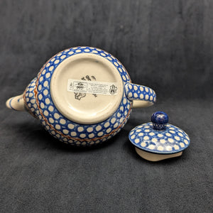 Miniature Polish Pottery Teapot (Bolesławiec, Christmas) 🇵🇱🎄🌟
