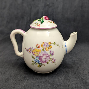 Miniature V&A Museum "Mennecy" Teapot (Franklin Mint, Made in Japan) 🇫🇷🌸🇯🇵