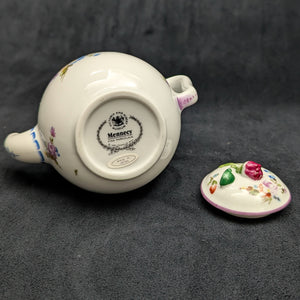 Miniature V&A Museum "Mennecy" Teapot (Franklin Mint, Made in Japan) 🇫🇷🌸🇯🇵