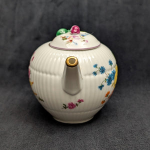Miniature V&A Museum "Fürstenberg" Fluted Teapot (Franklin Mint) 🇩🇪🌸🇯🇵