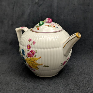 Miniature V&A Museum "Fürstenberg" Fluted Teapot (Franklin Mint) 🇩🇪🌸🇯🇵