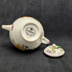 Miniature V&A Museum "Fürstenberg" Fluted Teapot (Franklin Mint) 🇩🇪🌸🇯🇵
