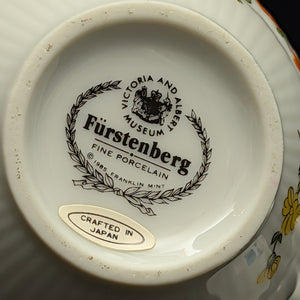 Miniature V&A Museum "Fürstenberg" Fluted Teapot (Franklin Mint) 🇩🇪🌸🇯🇵