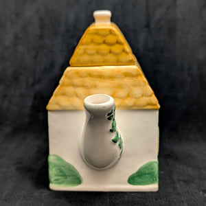 Miniature Figural House Teapot (Thatched Roof Cottage) 🏡💛🌱