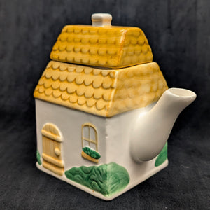 Miniature Figural House Teapot (Thatched Roof Cottage) 🏡💛🌱