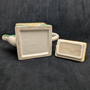 Miniature Figural House Teapot (Thatched Roof Cottage) 🏡💛🌱