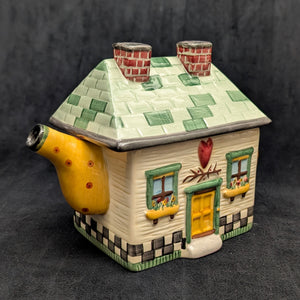 Debbie Mumm Figural Cottage House Teapot (Sakura) 🏡💛❤️