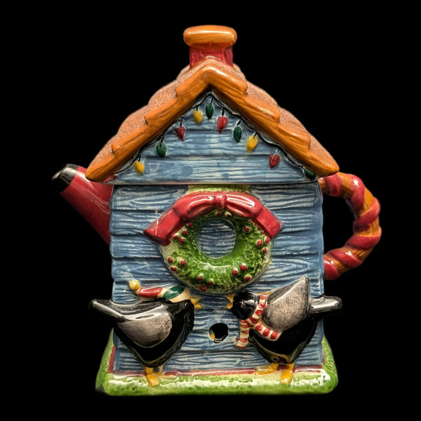 Debbie Mumm Figural Teapot (Sakura, Christmas) 🎄🐦🏡