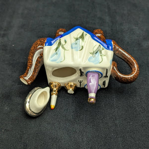 Jim Bailey Signed 1997 Miniature Figural Teapot (Dinner Table Theme) 🍽️🕯️🍷