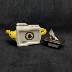 Jim Bailey Signed 1997 Miniature Figural Teapot (Fashion Theme) 👠👜💛