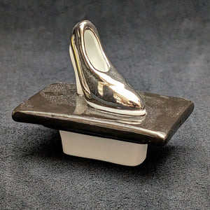 Jim Bailey Signed 1997 Miniature Figural Teapot (Fashion Theme) 👠👜💛