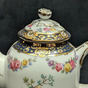 Miniature V&A Museum "Tournay" Teapot (Franklin Mint) 🇧🇪⚜️🐦