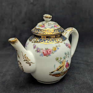 Miniature V&A Museum "Tournay" Teapot (Franklin Mint) 🇧🇪⚜️🐦