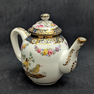 Miniature V&A Museum "Tournay" Teapot (Franklin Mint) 🇧🇪⚜️🐦