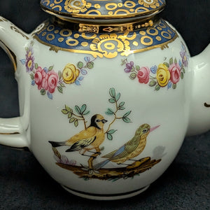 Miniature V&A Museum "Tournay" Teapot (Franklin Mint) 🇧🇪⚜️🐦