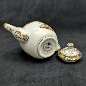 Miniature V&A Museum "Tournay" Teapot (Franklin Mint) 🇧🇪⚜️🐦