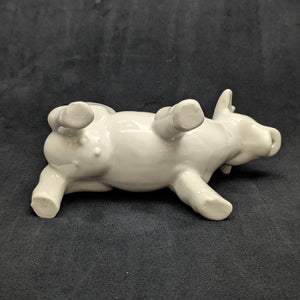 Vintage White Figural Cow Creamer (Unmarked Ceramic) 🐄🥛🤍