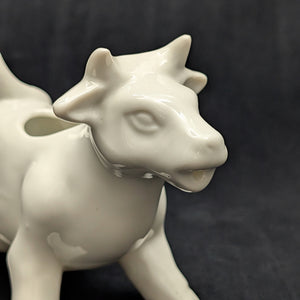 Vintage White Figural Cow Creamer (Unmarked Ceramic) 🐄🥛🤍