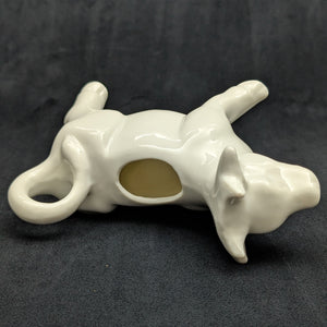 Vintage White Figural Cow Creamer (Unmarked Ceramic) 🐄🥛🤍