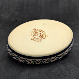 Small Oval Polish Pottery Dish/Baker (Bolesławiec, Traditional Peacock Eye) 🇵🇱🍽️💙